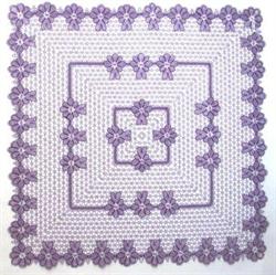 AN 0542 square tablecloth Pansies