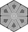 AN 0314 Large hexagonal tablecloth